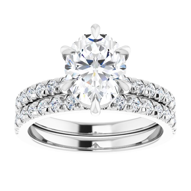 18K White Engagement Ring Mounting