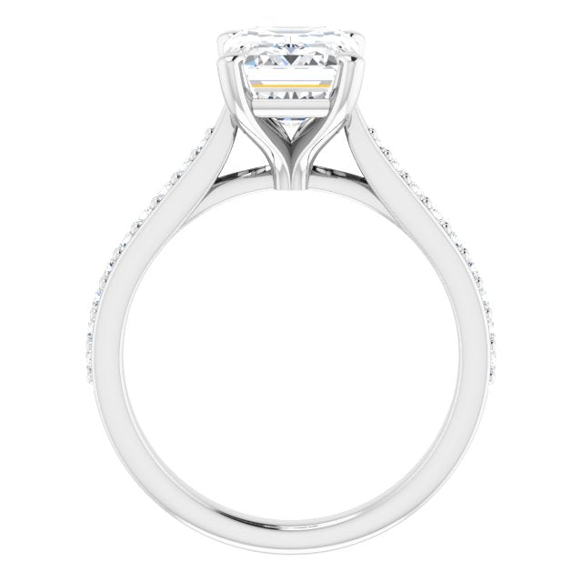 18K White Engagement Ring Mounting