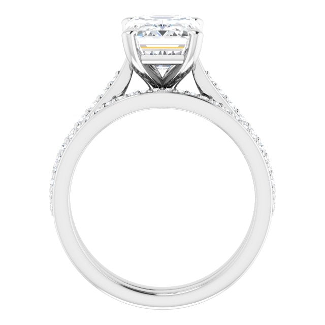 18K White Engagement Ring Mounting