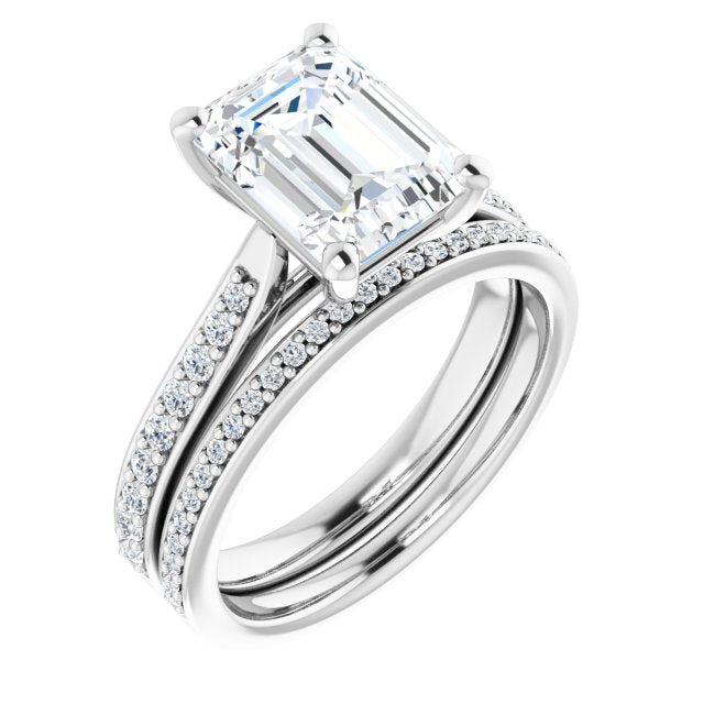 18K White Engagement Ring Mounting