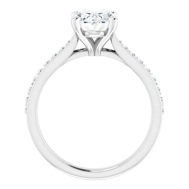 18K White Engagement Ring Mounting