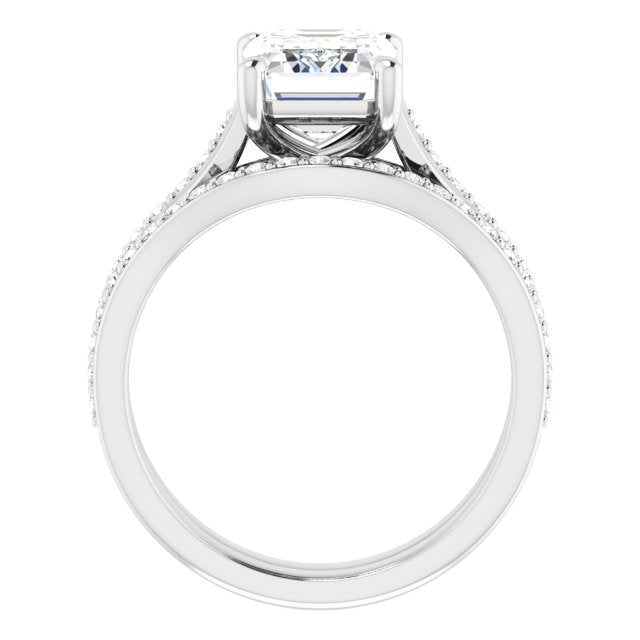 18K White Engagement Ring Mounting