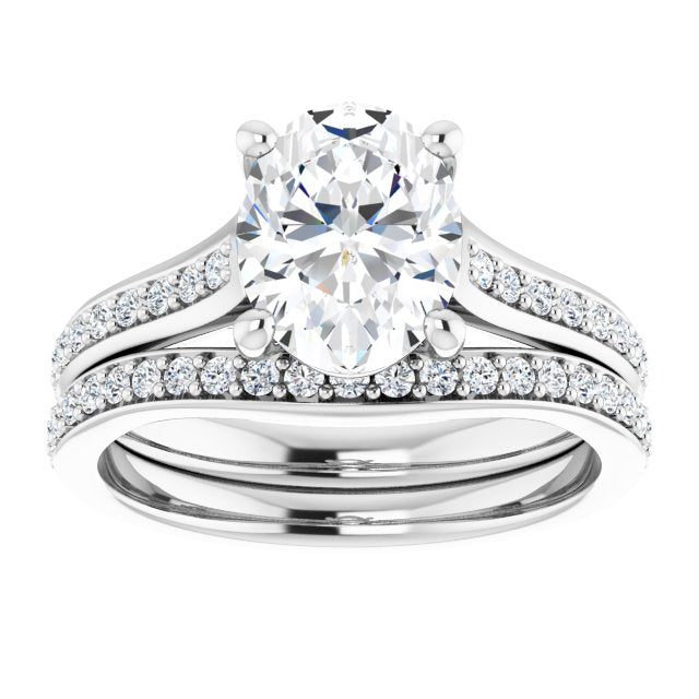 18K White Engagement Ring Mounting