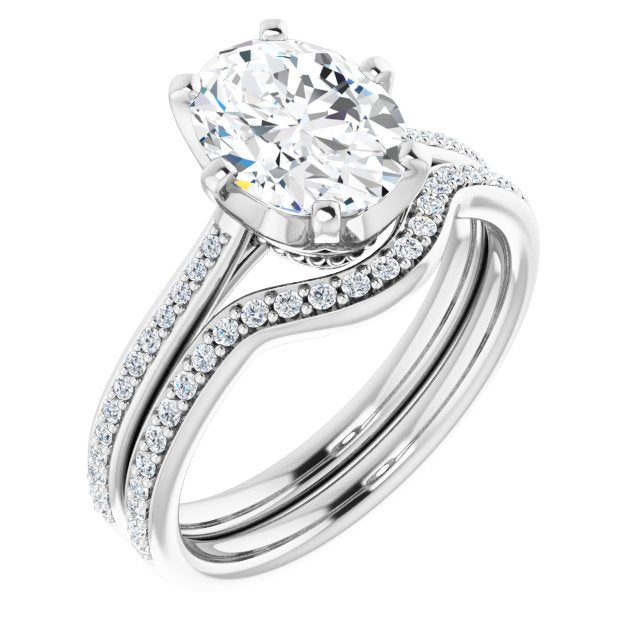 18K White Engagement Ring Mounting