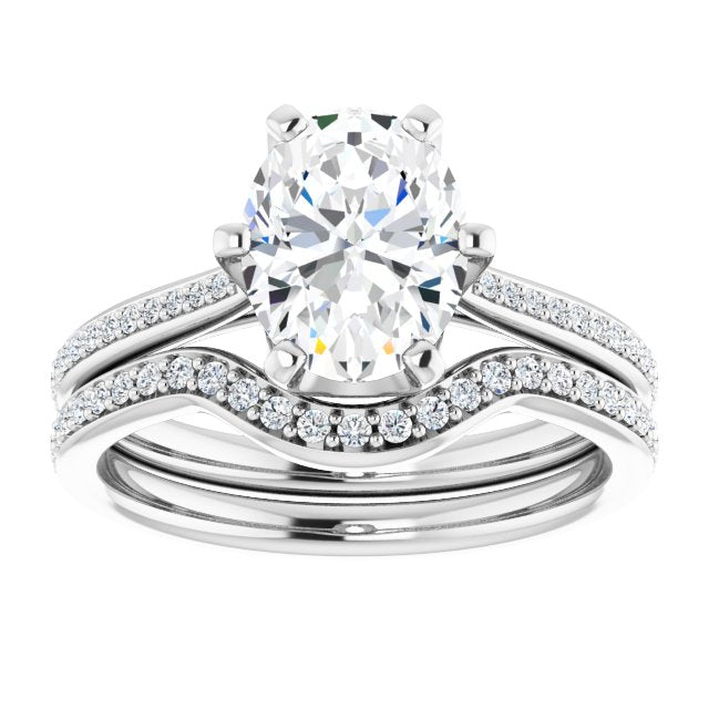 18K White Engagement Ring Mounting