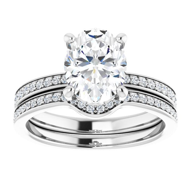 18K White Engagement Ring Mounting
