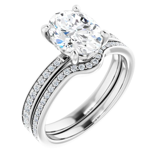 18K White Engagement Ring Mounting