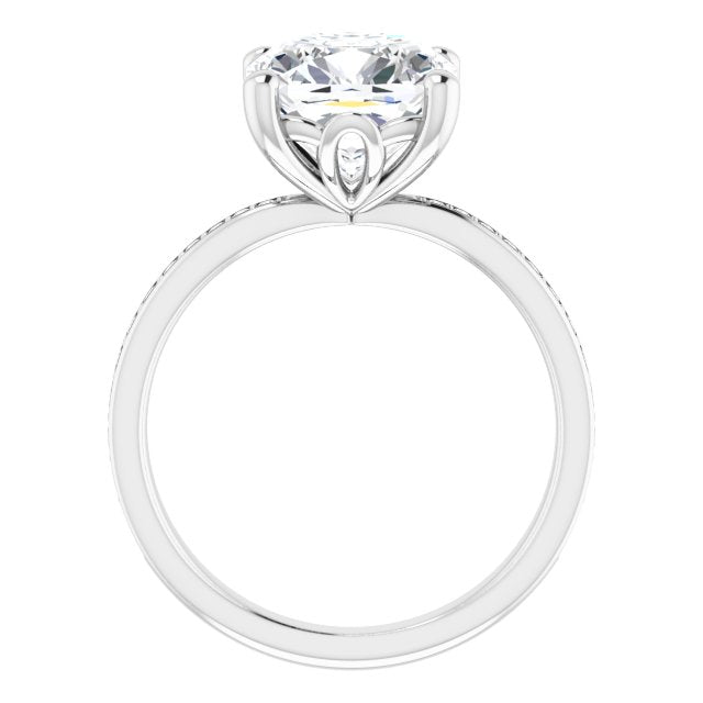 18K White Engagement Ring Mounting