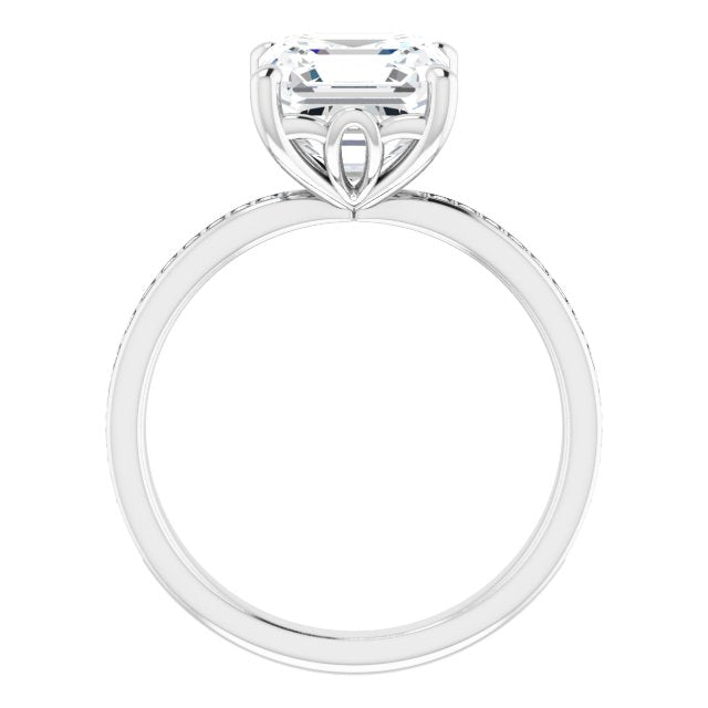 18K White Engagement Ring Mounting