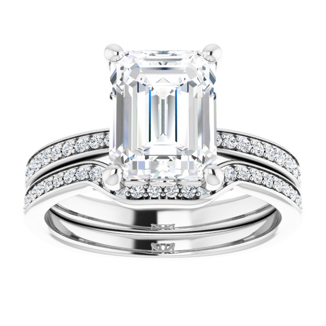 18K White Engagement Ring Mounting