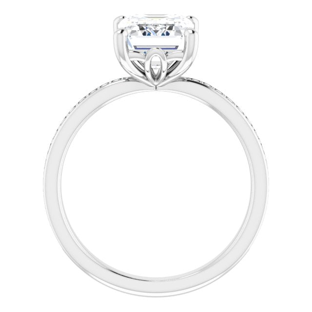 18K White Engagement Ring Mounting