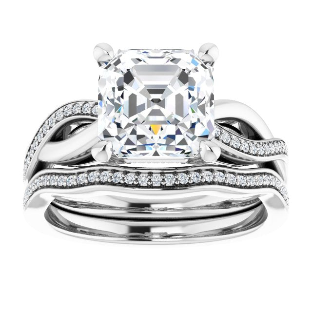 18K White Engagement Ring Mounting