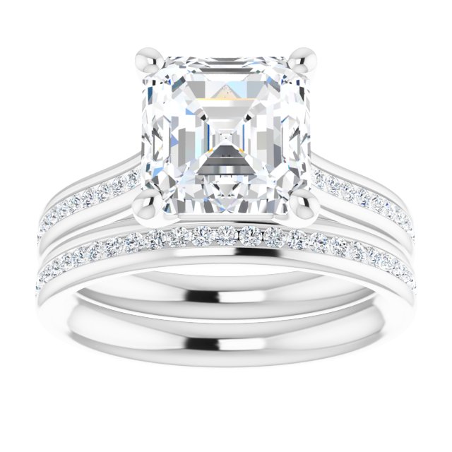 18K White Engagement Ring Mounting