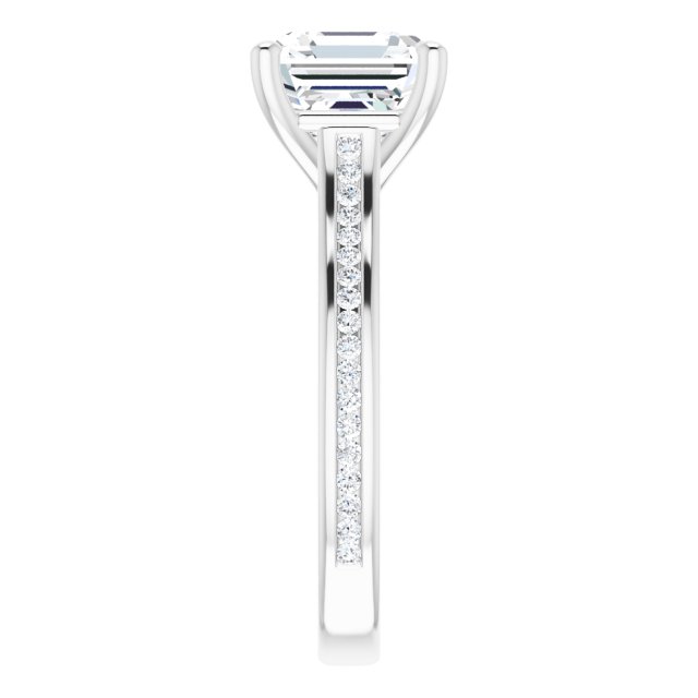 18K White Engagement Ring Mounting