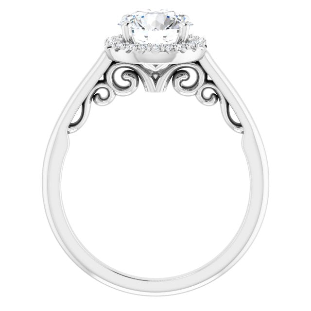 18K White Engagement Ring Mounting