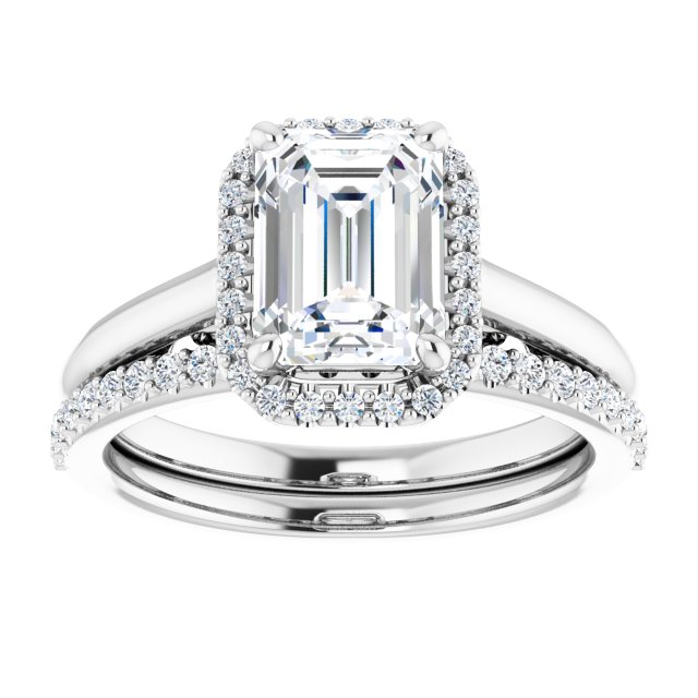18K White Engagement Ring Mounting