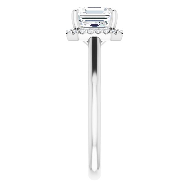 18K White Engagement Ring Mounting