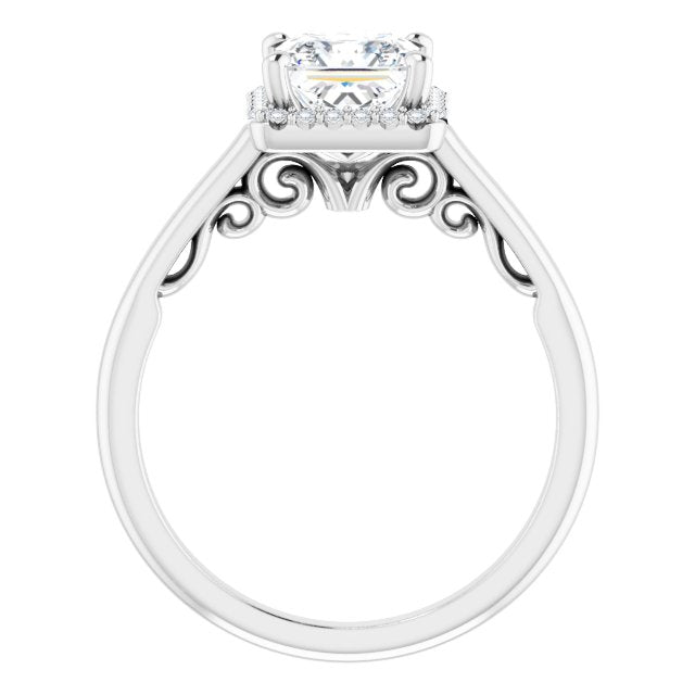 18K White Engagement Ring Mounting