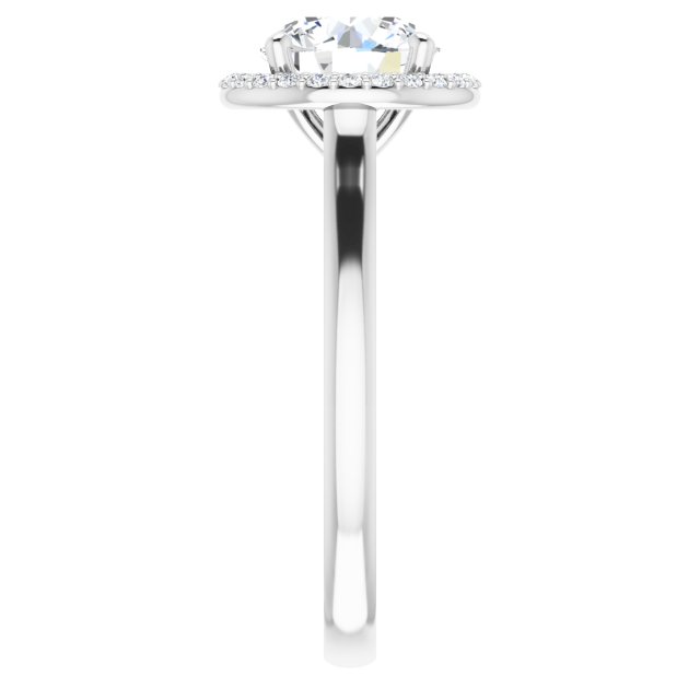 18K White Engagement Ring Mounting