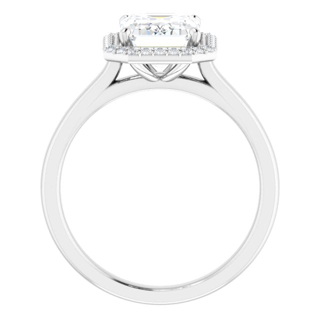 18K White Engagement Ring Mounting