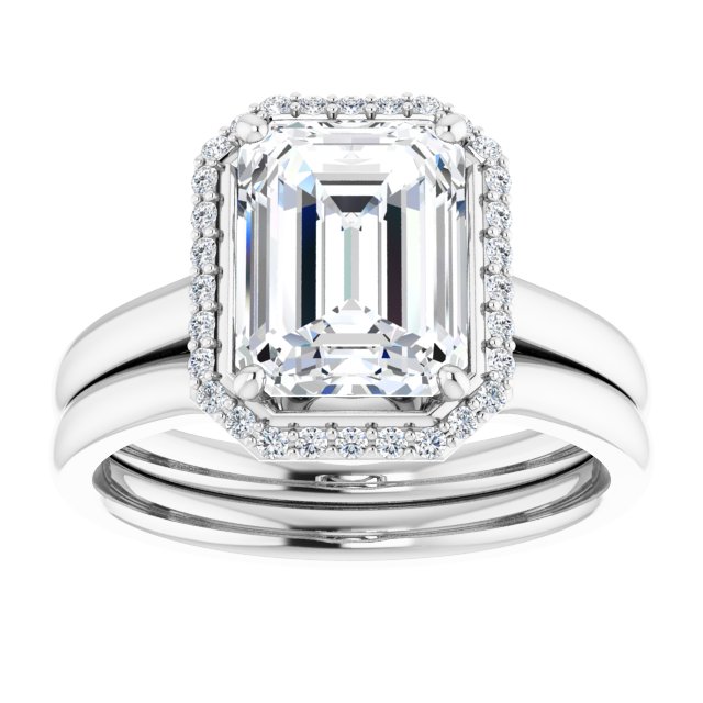 18K White Engagement Ring Mounting