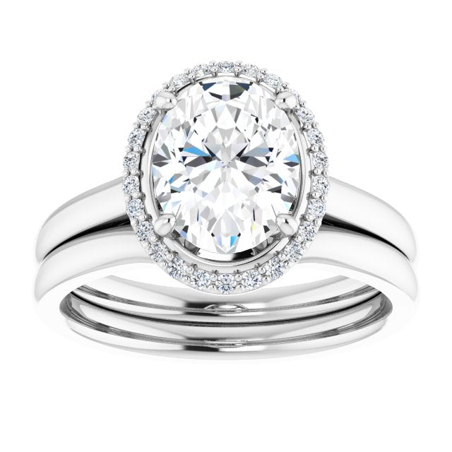 18K White Engagement Ring Mounting