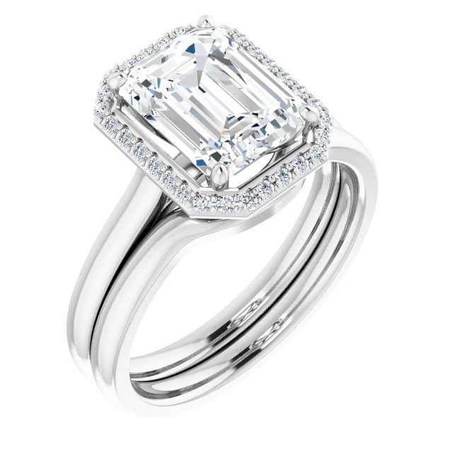 18K White Engagement Ring Mounting