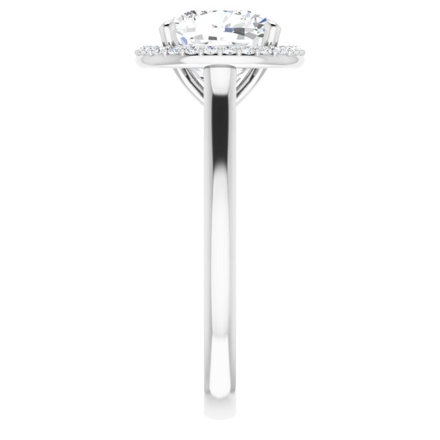 18K White Engagement Ring Mounting