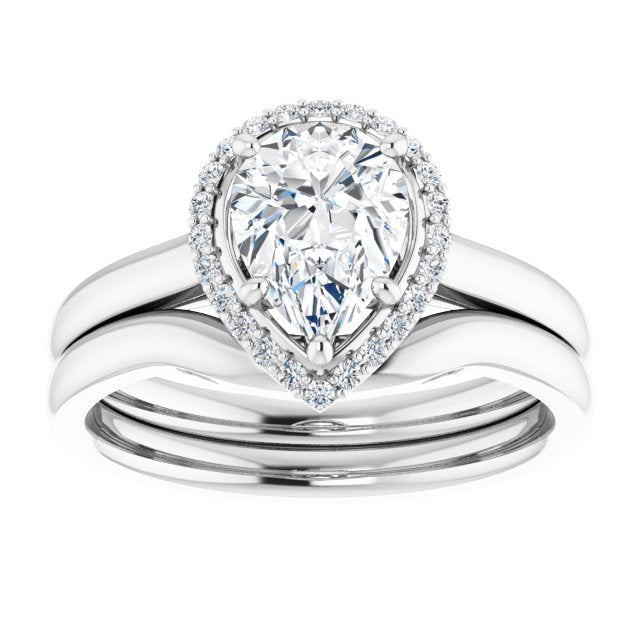 18K White Engagement Ring Mounting