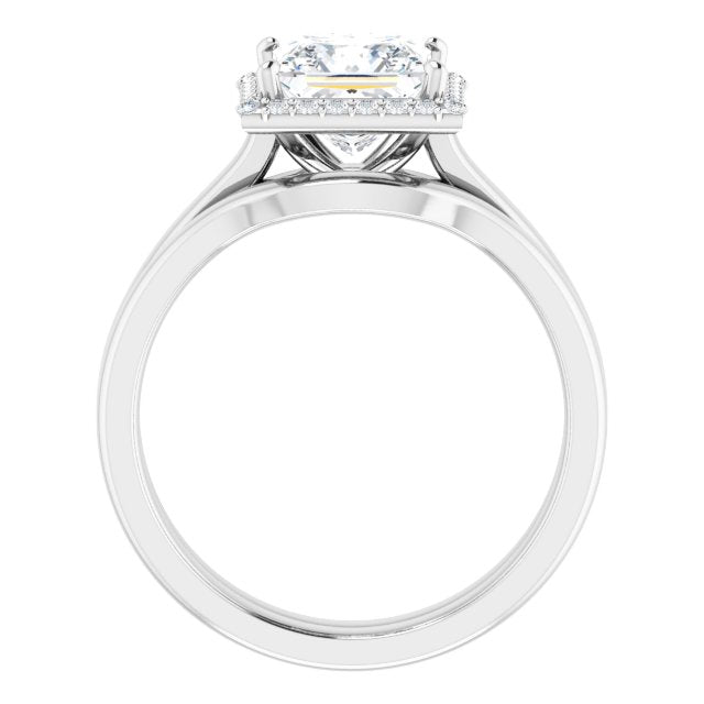 18K White Engagement Ring Mounting