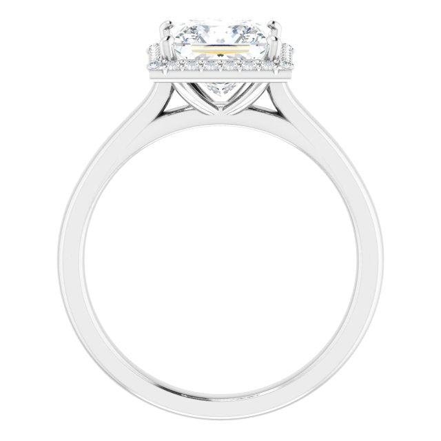 18K White Engagement Ring Mounting