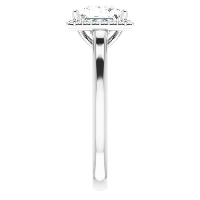 18K White Engagement Ring Mounting