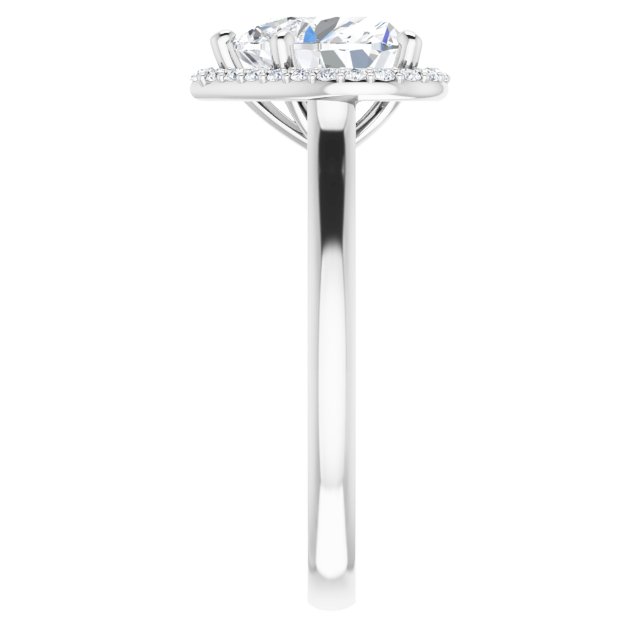 18K White Engagement Ring Mounting