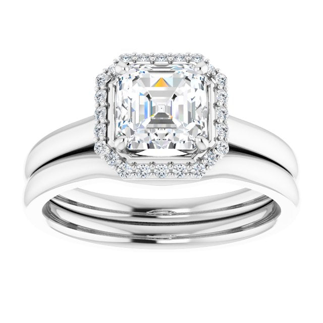 18K White Engagement Ring Mounting