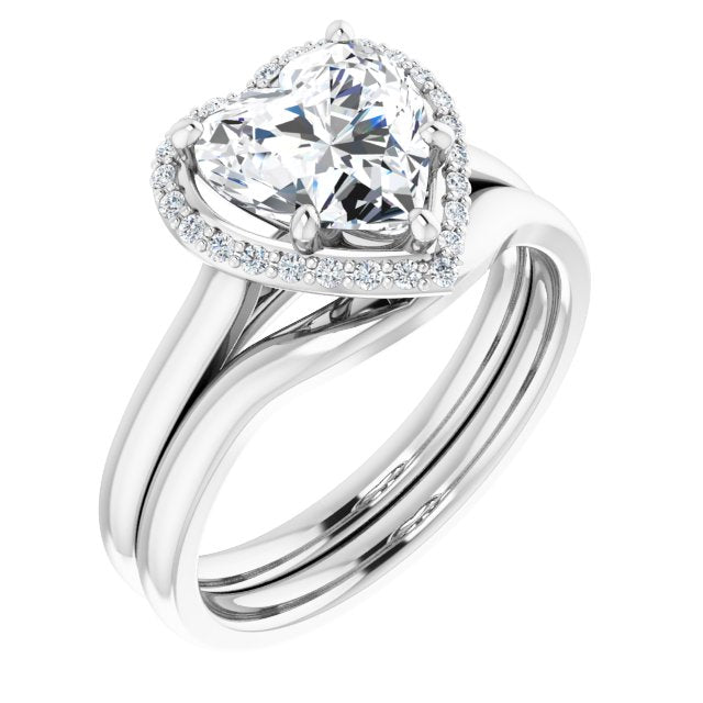 18K White Engagement Ring Mounting