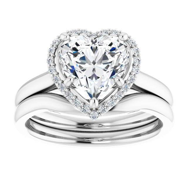 18K White Engagement Ring Mounting