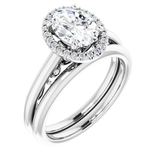 18K White Engagement Ring Mounting