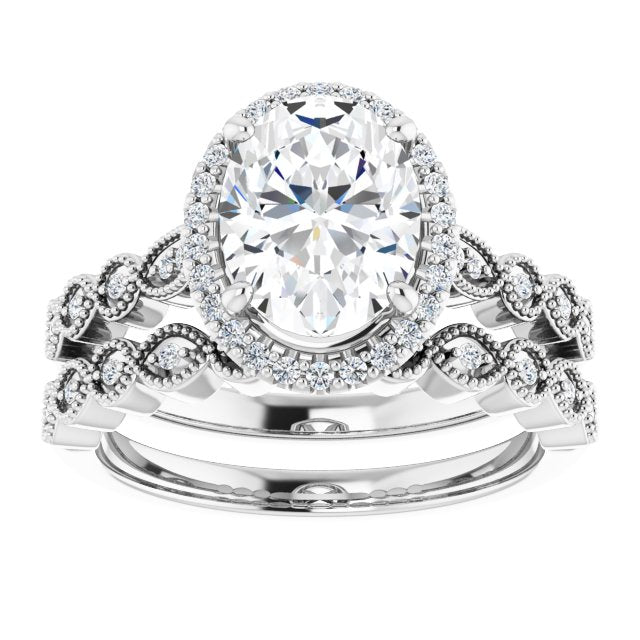 18K White Engagement Ring Mounting