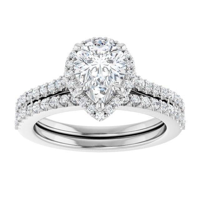 18K White Engagement Ring Mounting