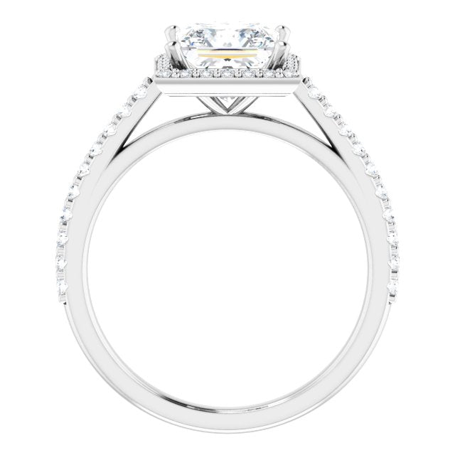 18K White Engagement Ring Mounting