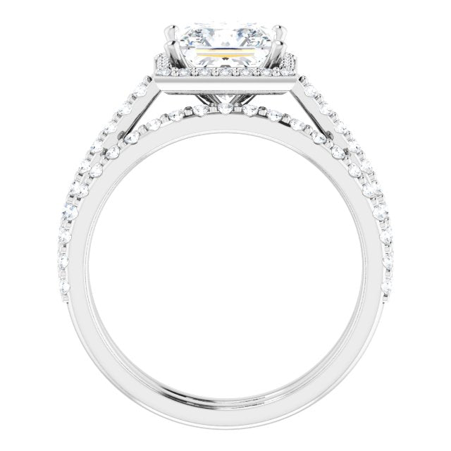 18K White Engagement Ring Mounting