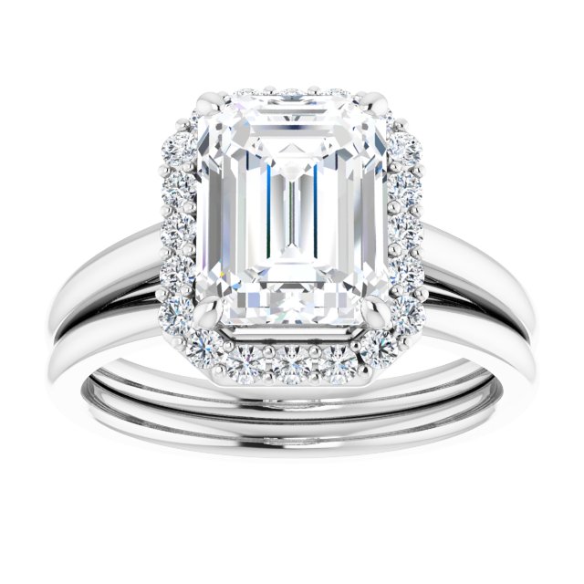 18K White Engagement Ring Mounting