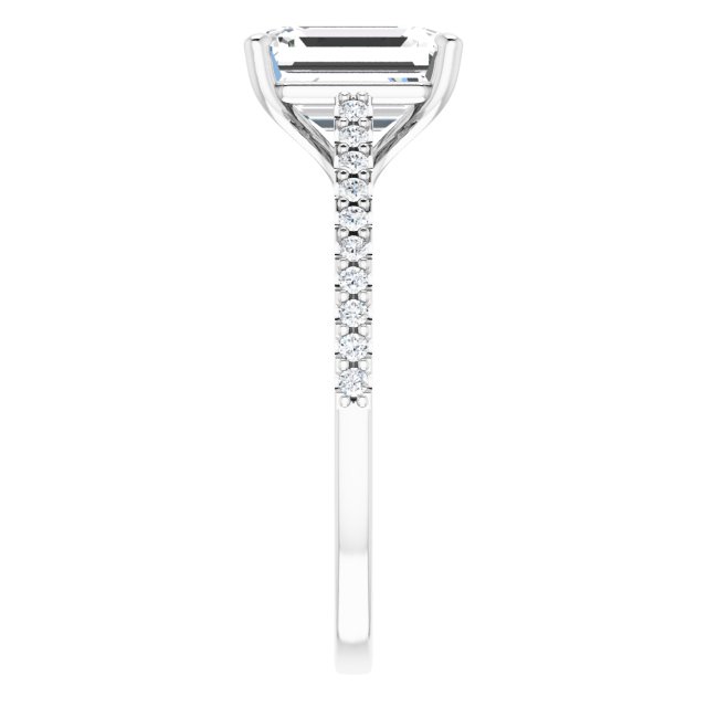 18K White Engagement Ring Mounting