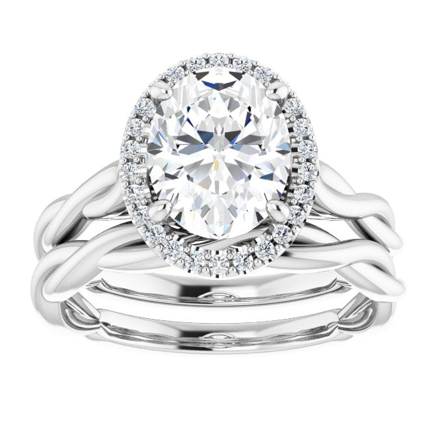 18K White Engagement Ring Mounting