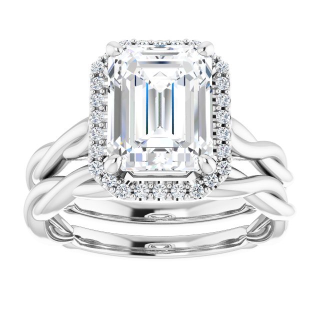 18K White Engagement Ring Mounting