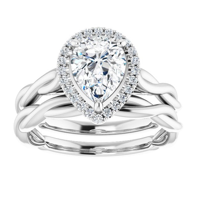 18K White Engagement Ring Mounting
