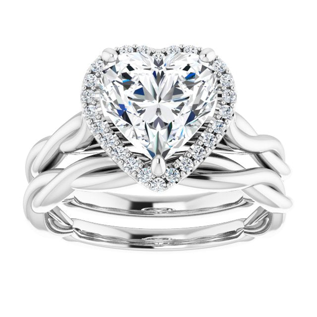 18K White Engagement Ring Mounting