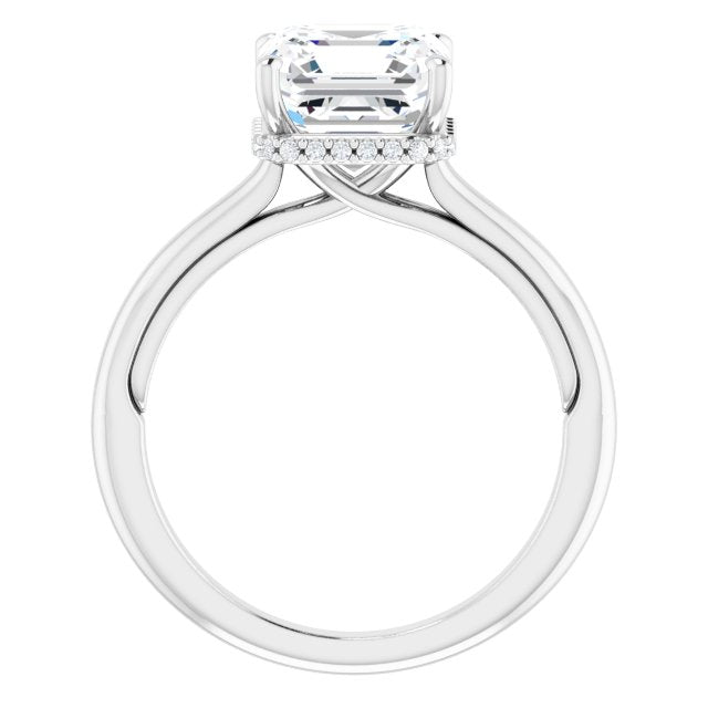 18K White Engagement Ring Mounting