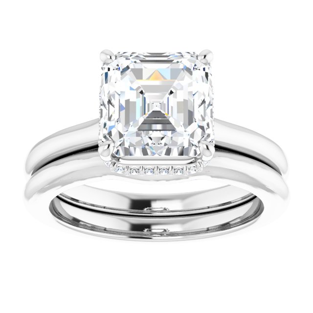 18K White Engagement Ring Mounting