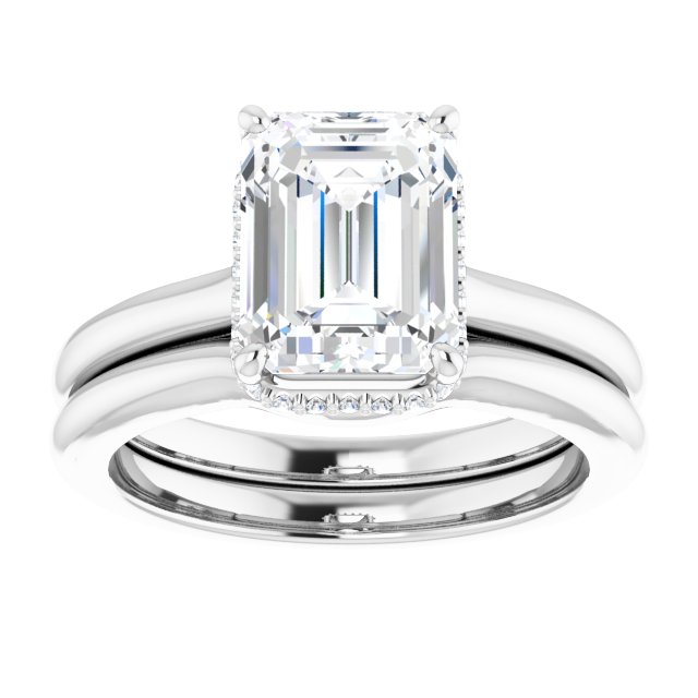 18K White Engagement Ring Mounting